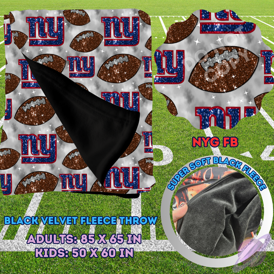 SEQUIN FB THROWS-NYG FB-PREORDER CLOSING 8/15