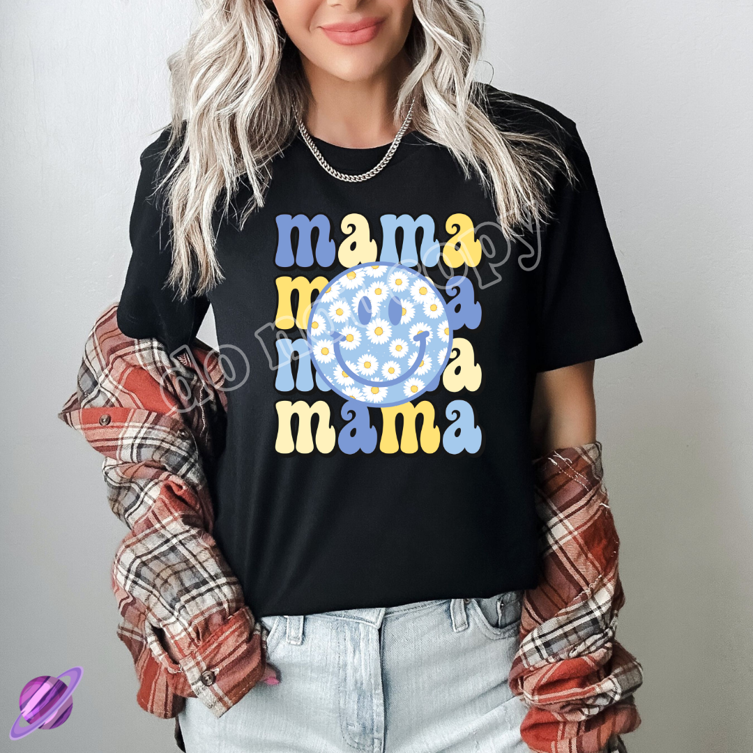 MAMA FLOWER SMILEY TEE