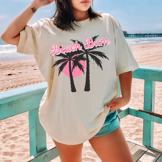 PINK BEACH BUM TEE