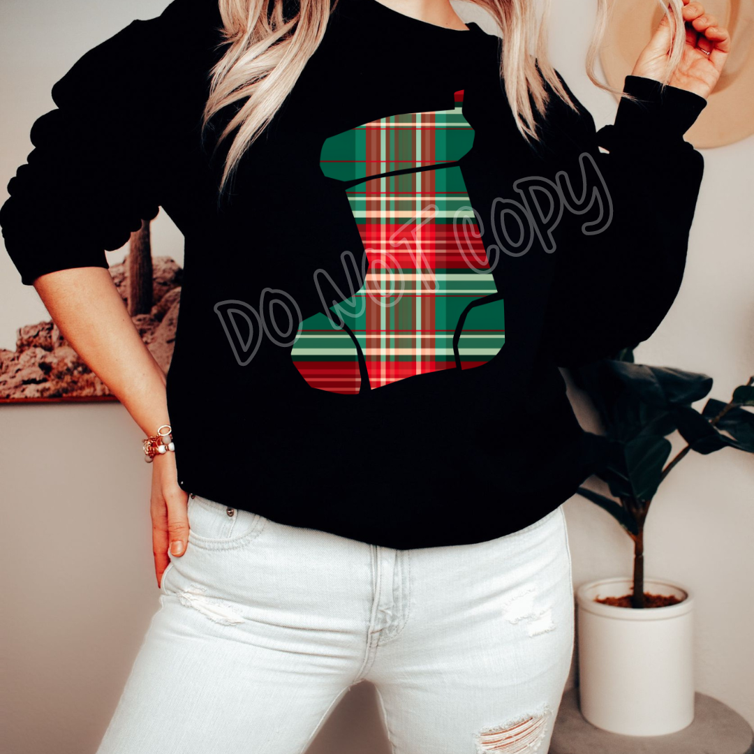 XMAS PLAID 1 - HOLIDAY RUN 2 - UNISEX HOODIE/SWEATER