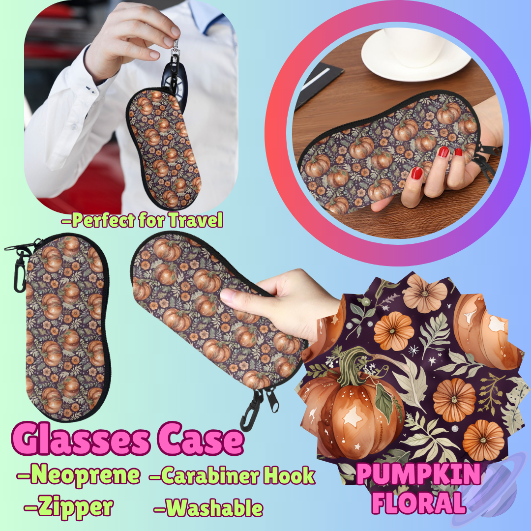 SUNGLASSES CASE RUN-PUMPKIN FLORAL-PREORDER CLOSING 8/8