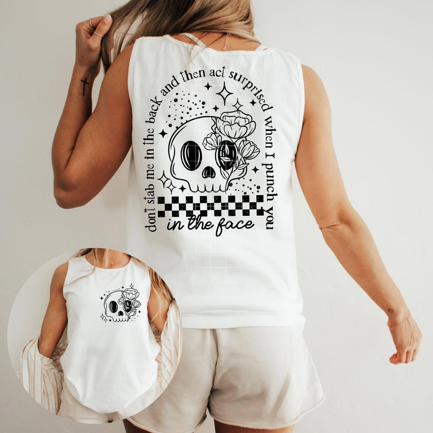 PUNCH YOU IN THE FACE DOUBLE SIDED TANK