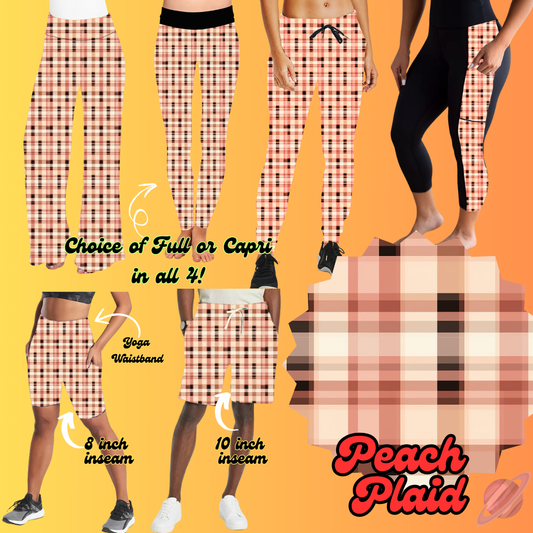 PRETTY FALL RUN-PEACH PLAID-BOTTOMS 6 STYLES-PREORDER CLOSING 8/3