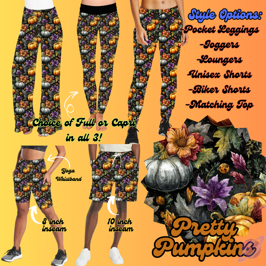 FALLING LEAVES-PRETTY PUMPKINS-BOTTOMS 5 STYLES-PREORDER CLOSING 7/23