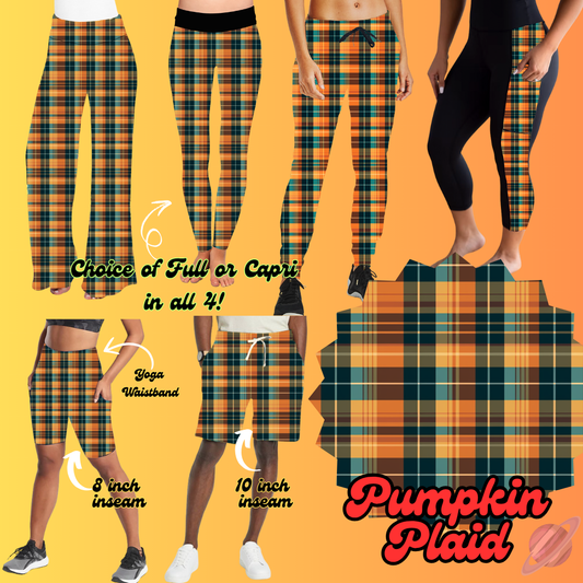 PRETTY FALL RUN-PUMPKIN PLAID -BOTTOMS 6 STYLES-PREORDER CLOSING 8/3
