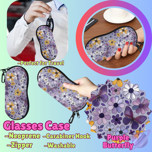 SUNGLASSES CASE RUN-PURPLE BUTTERFLY-PREORDER CLOSING 8/8