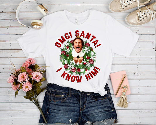 HOLIDAY RUN 1-SANTA I KNOW HIM TEE 3