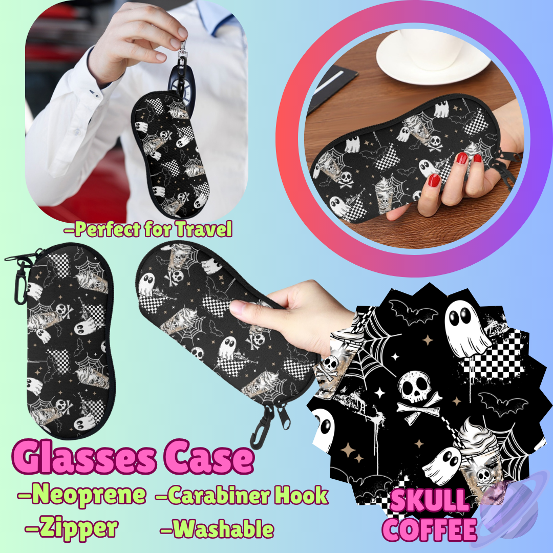 SUNGLASSES CASE RUN-SKULL COFFEE-PREORDER CLOSING 8/8