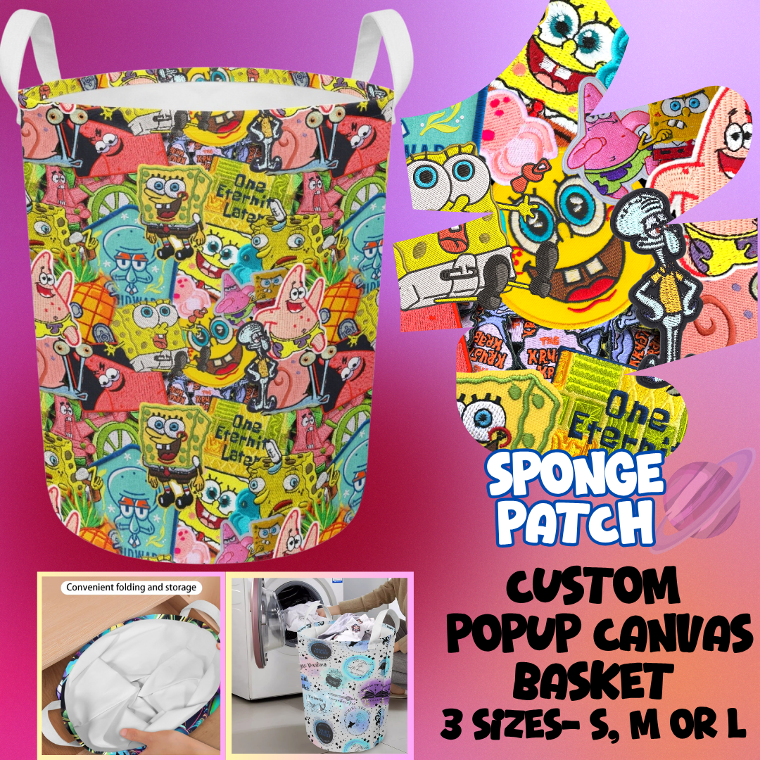 STORAGE BASKET RUN-SPONGE PATCH-3 SIZES-PREORDER CLOSING 8/5