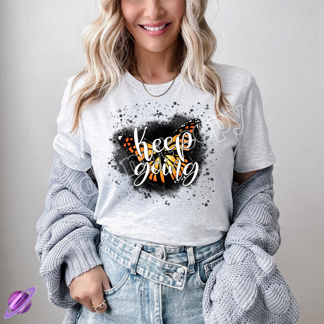 KEEP GOING BUTTERFLY TEE