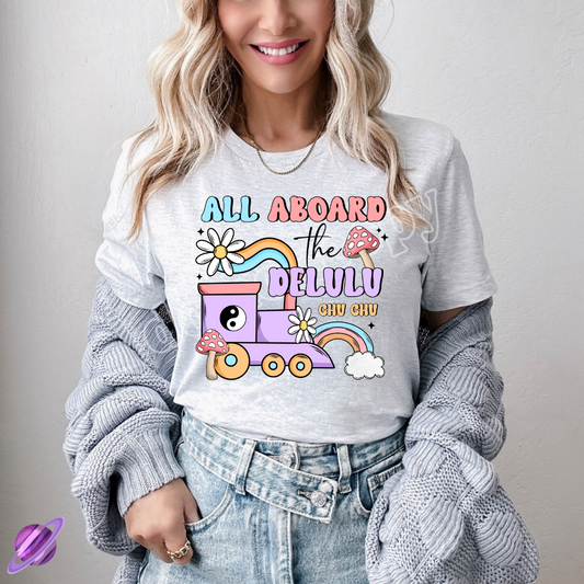 Delulu Train Tee