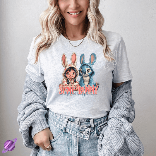 SOME BUNNY LOVES YOU ALIEN TEE