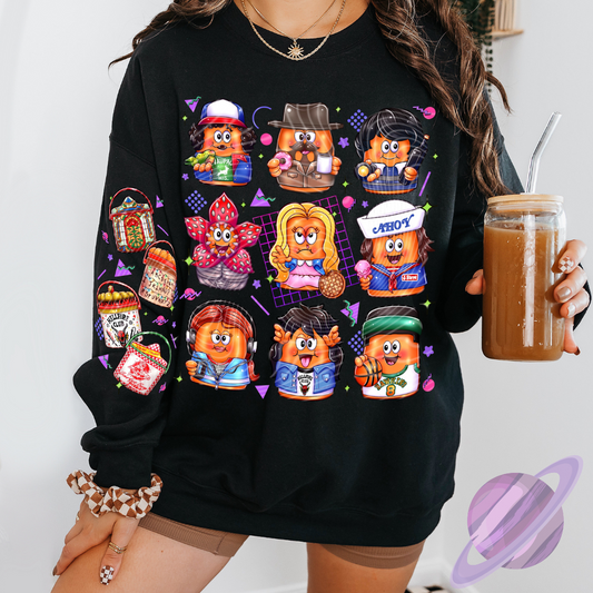 STRANGE NUGS- CREW SWEATSHIRT W/ SLEEVE PRINT