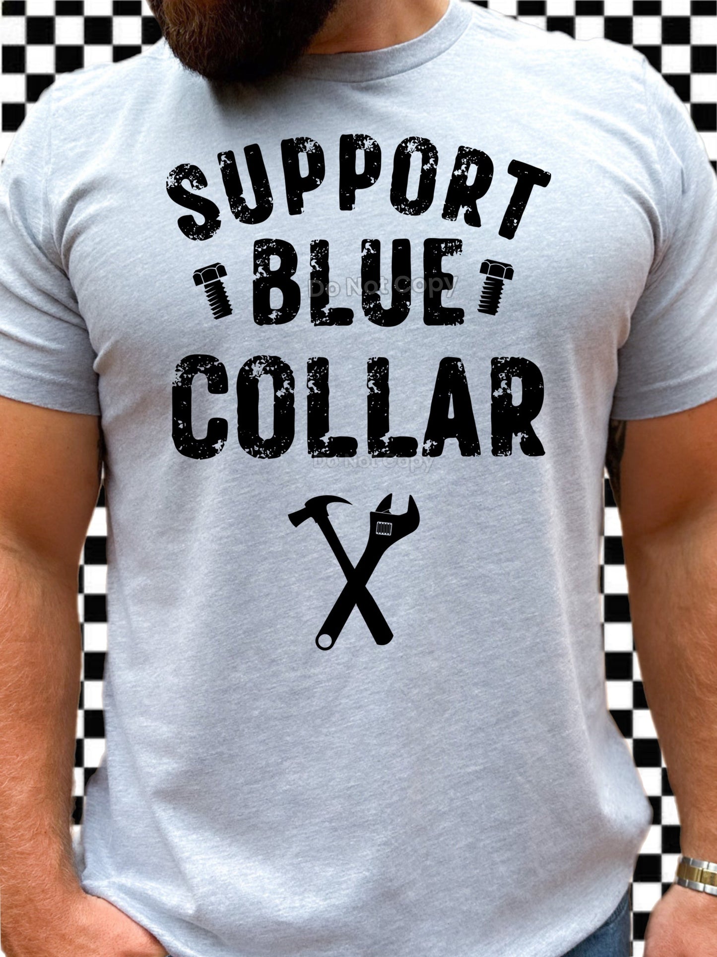 SUPPORT BLUE COLLAR TEE