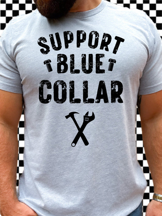 SUPPORT BLUE COLLAR TEE