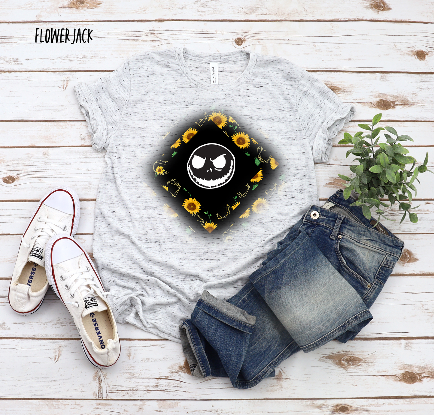 BATCH 64-FLOWER SKELETON TEE