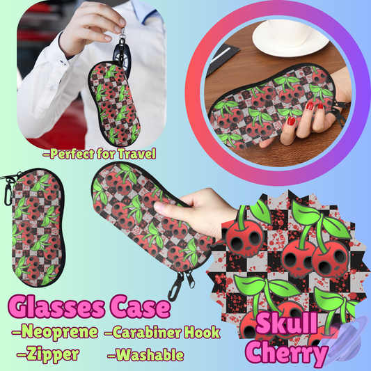 SUNGLASSES CASE RUN-SKULL CHERRY-PREORDER CLOSING 8/8