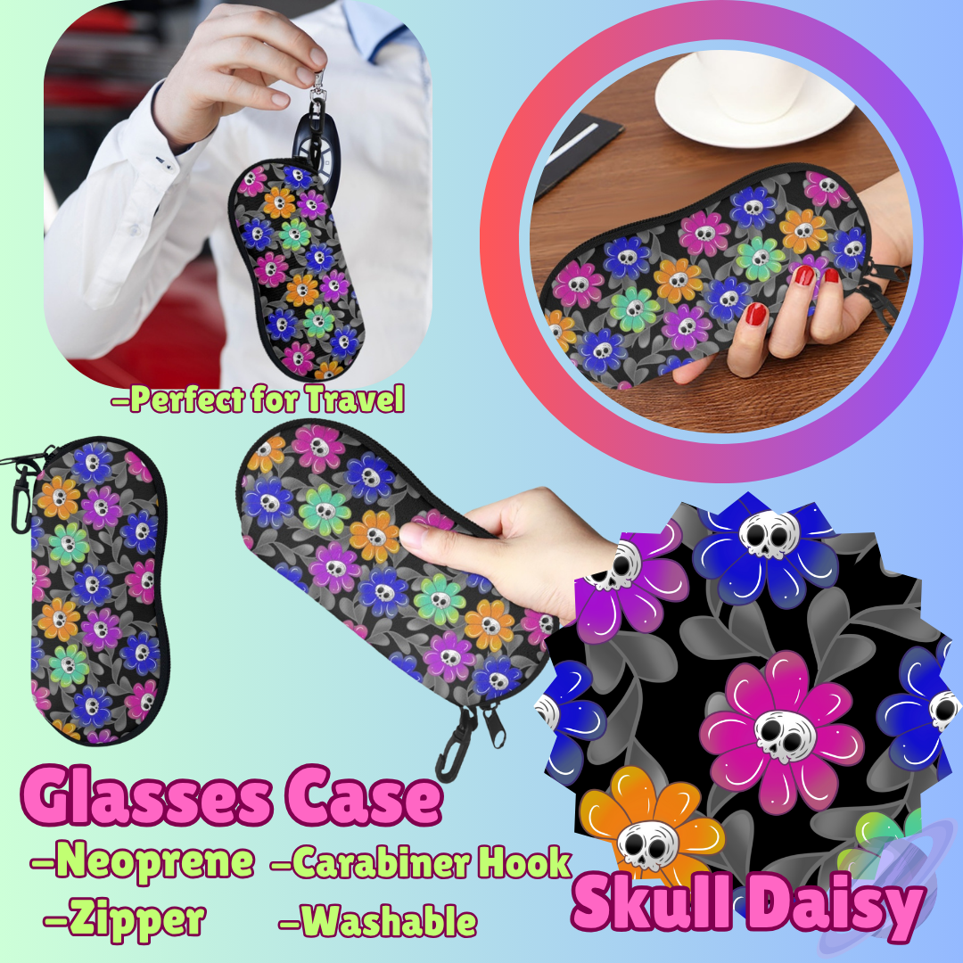 SUNGLASSES CASE RUN-SKULL DAISY-PREORDER CLOSING 8/8