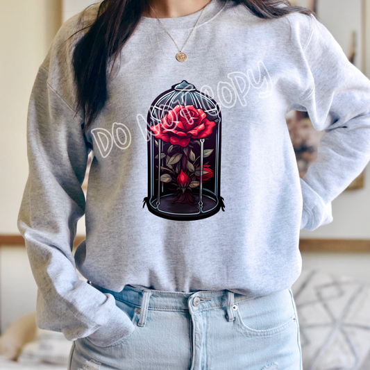 GLASSED ROSE - CREWNECK SWEATSHIRT