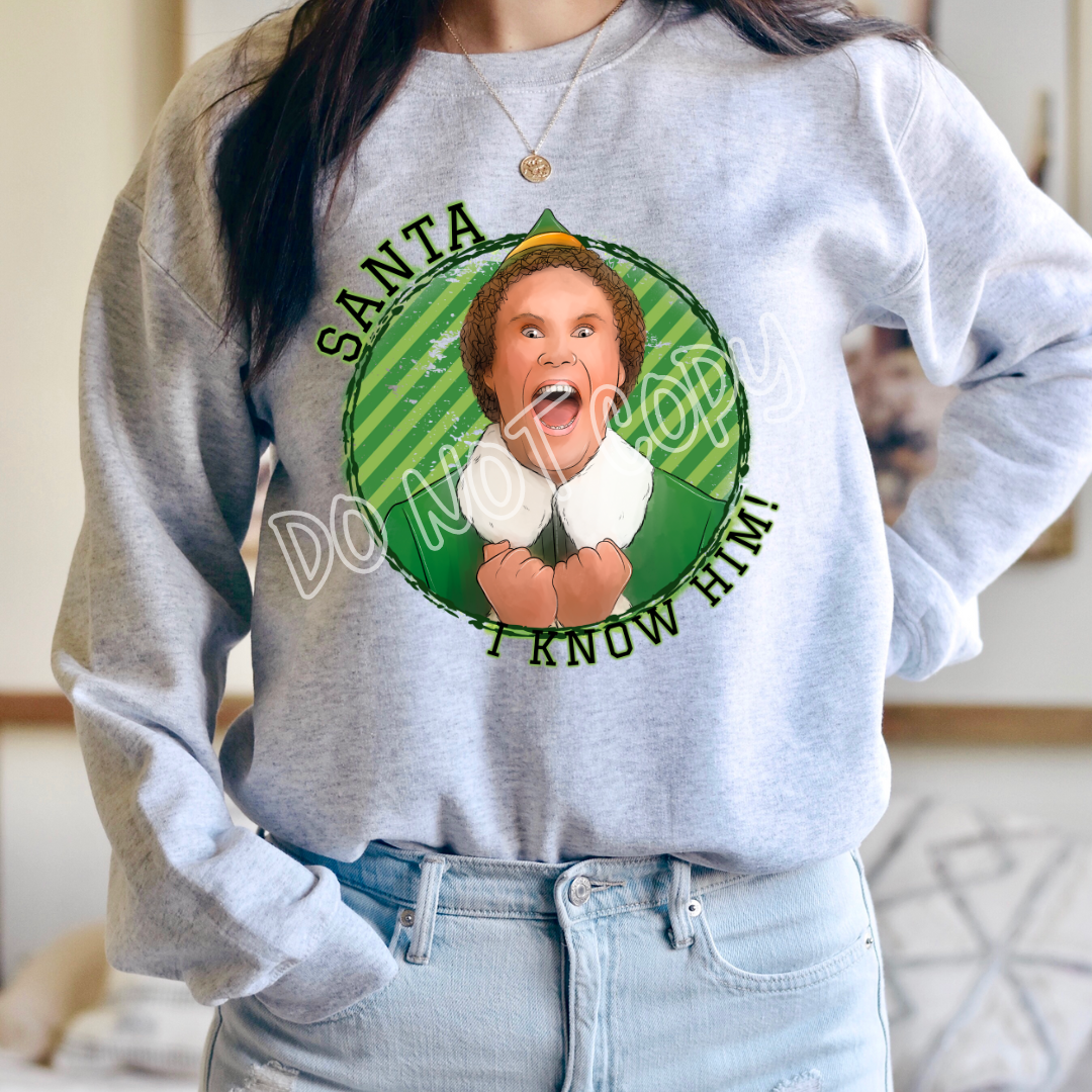 SANTA I KNOW HIM - CREWNECK SWEATSHIRT