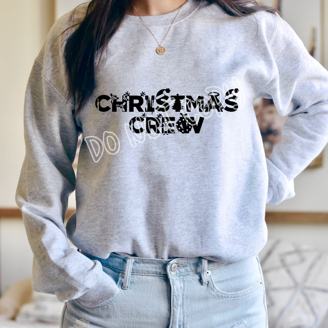 CHRISTMAS CREW BLACK - CREWNECK SWEATSHIRT