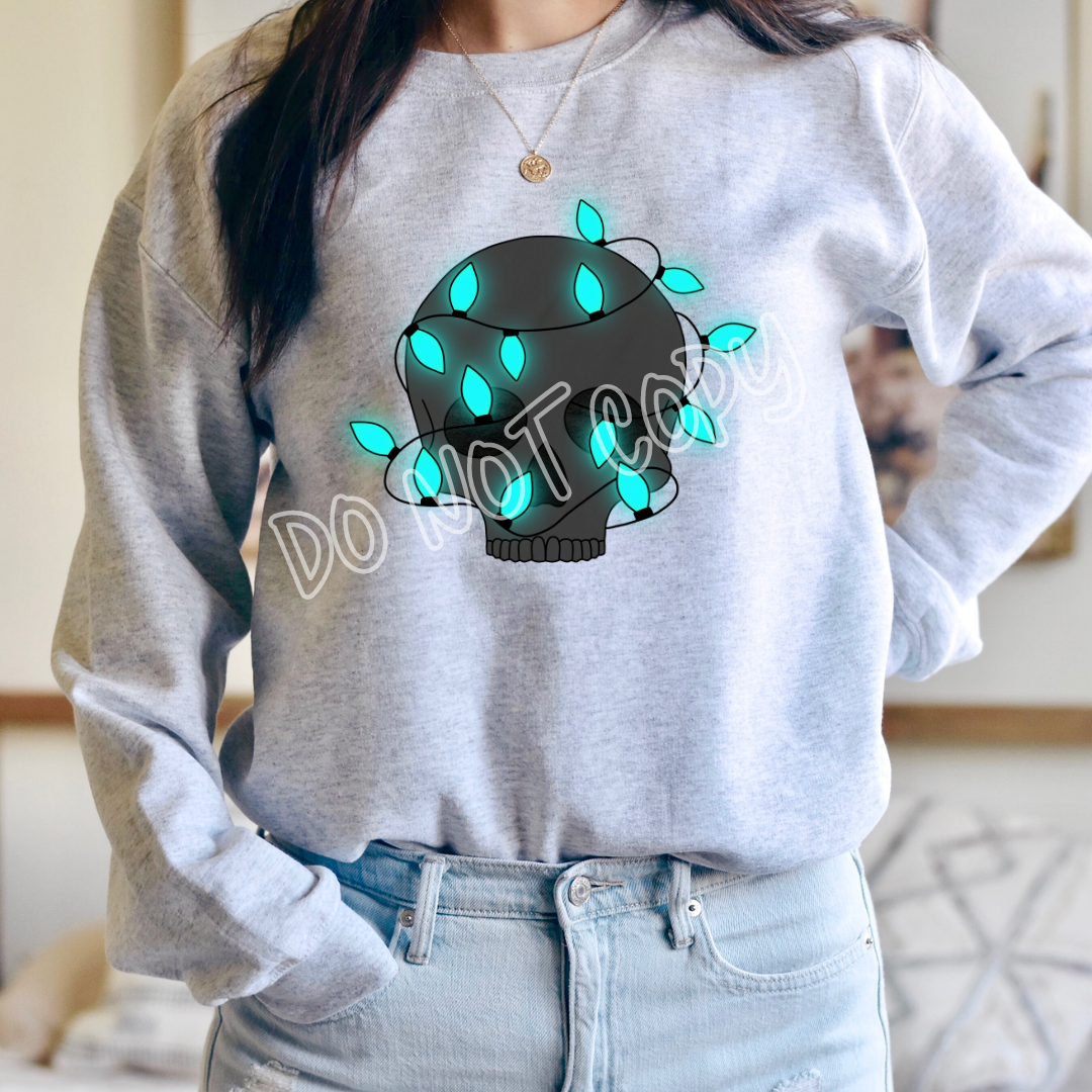SKULL LIGHTS - CREWNECK SWEATSHIRT