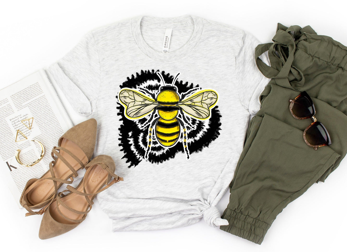 TSF RUN-TIE DYE BEES UNISEX TEE ADULTS/KIDS