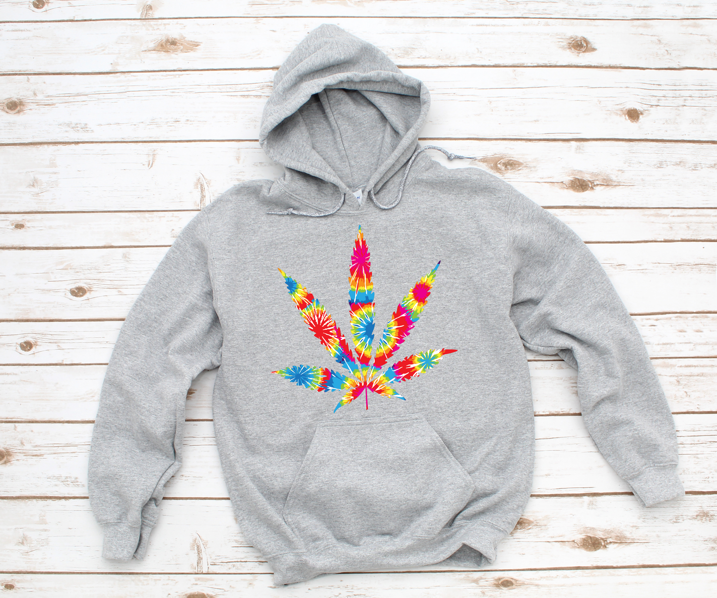 BATCH 60- TIE DYE LEAVES HOODIE