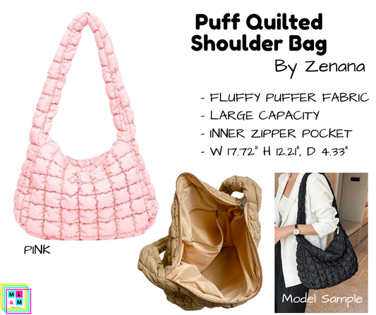 Puff Quilted Shoulder Bag - Multiple Colors
