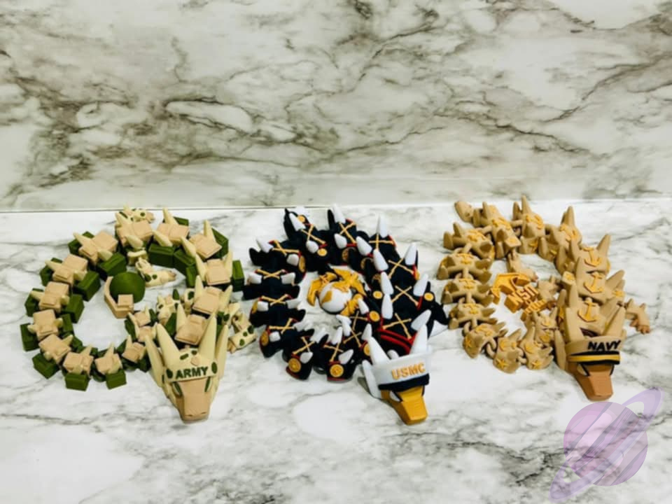 3D PRINTED NAVY DRAGON