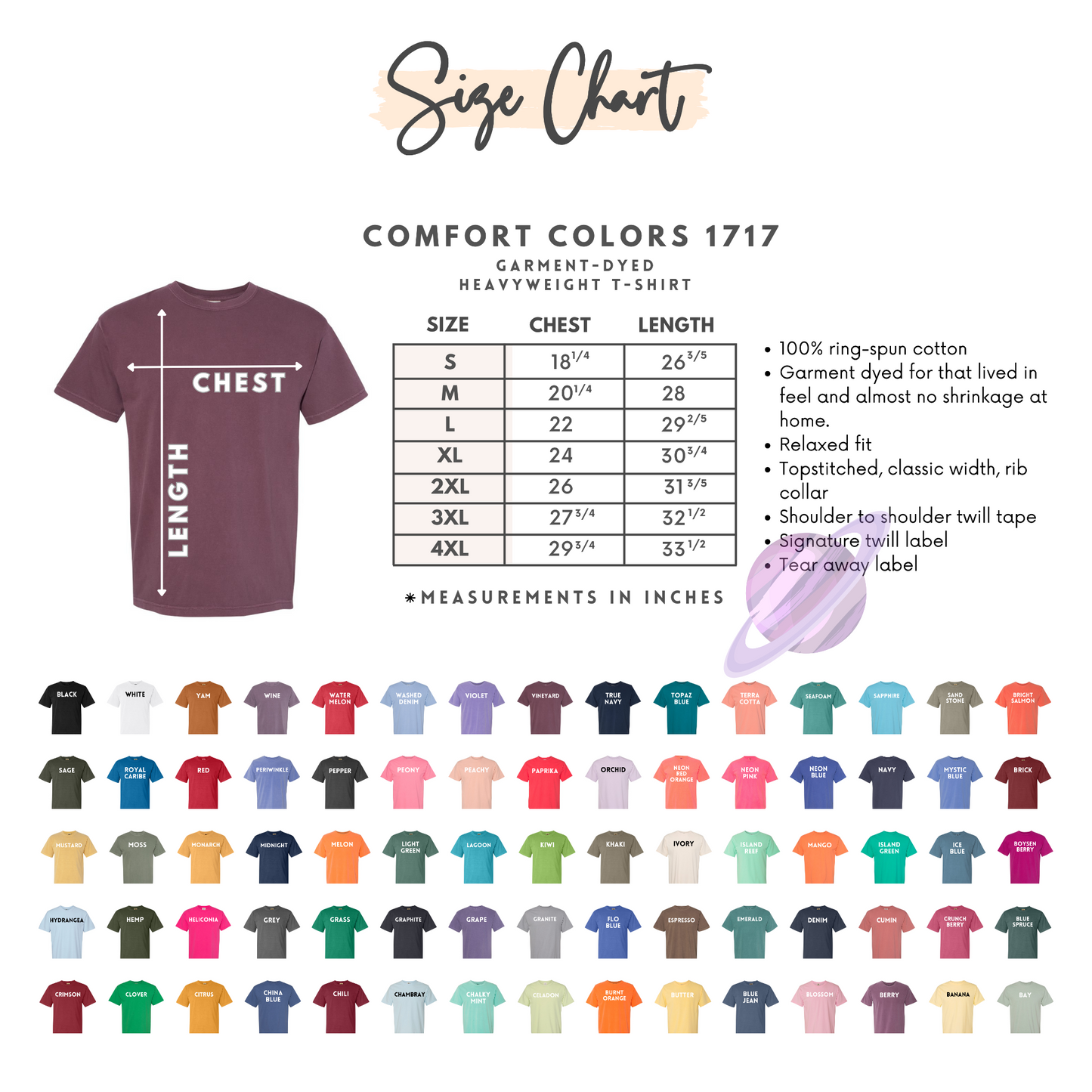 BERRY SUNDAE-COMFORT COLORS SET SEPERATRES-PREORDER CLOSING 6/6