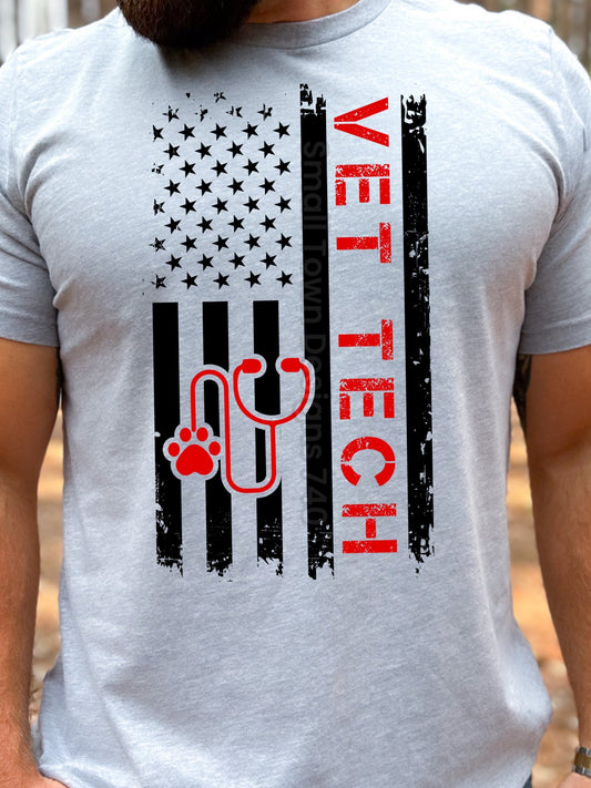 VET TECH FLAG TEE