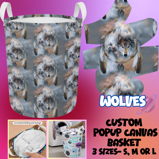 STORAGE BASKET RUN-WOLVES-3 SIZES-PREORDER CLOSING 8/5