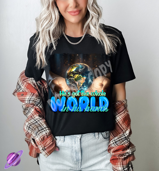 WORLD IN HIS HANDS TEE