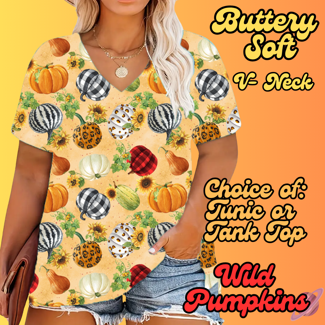 PRETTY FALL RUN-WILD PUMPKINS -TUNIC OR TANK-PREORDER CLOSING 8/3