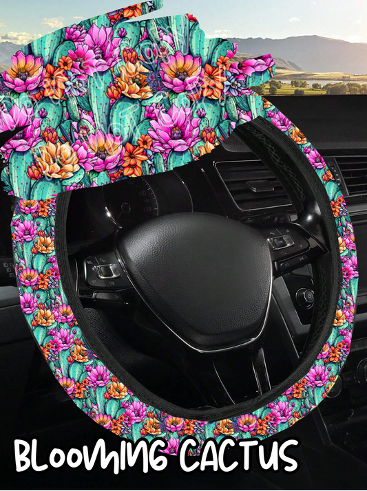 Blooming Cactus - Steering Wheel Cover