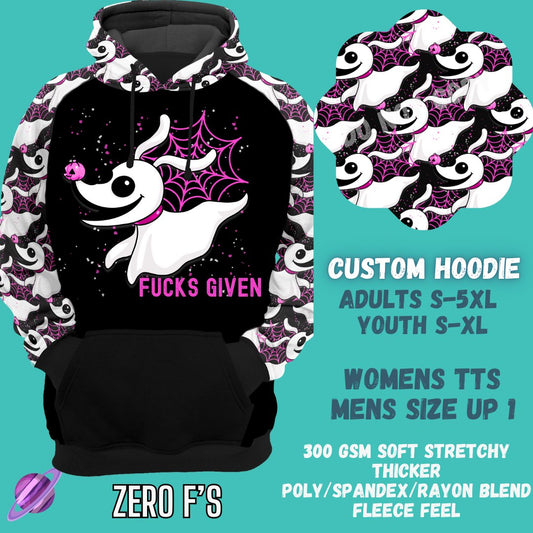 CUSTOM HOODIES 3-ZERO F'S-PREORDER CLOSING 7/28