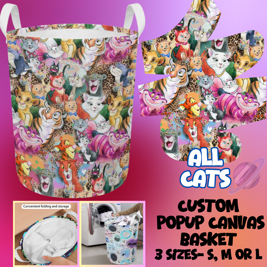 STORAGE BASKET RUN-ALL CATS-3 SIZES-PREORDER CLOSING 8/5