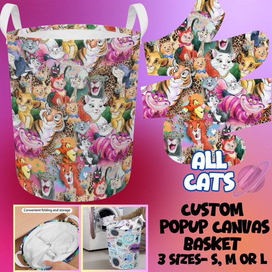 STORAGE BASKET RUN-ALL CATS-3 SIZES-PREORDER CLOSING 8/5