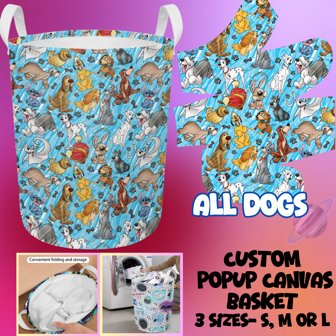STORAGE BASKET RUN-ALL DOGS-3 SIZES-PREORDER CLOSING 8/5