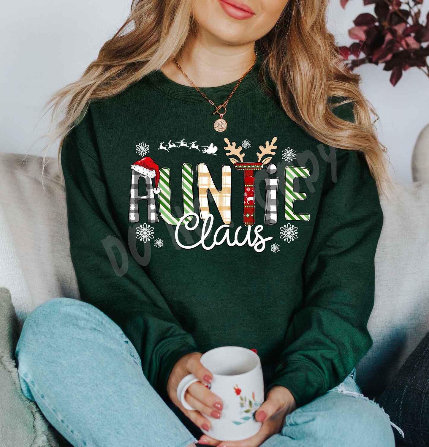 NAME CLAUS-AUNTIE CLAUS- CREWNECK SWEATSHIRT