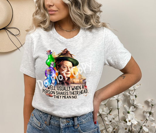 USUALLY THEY MEAN NO TEE