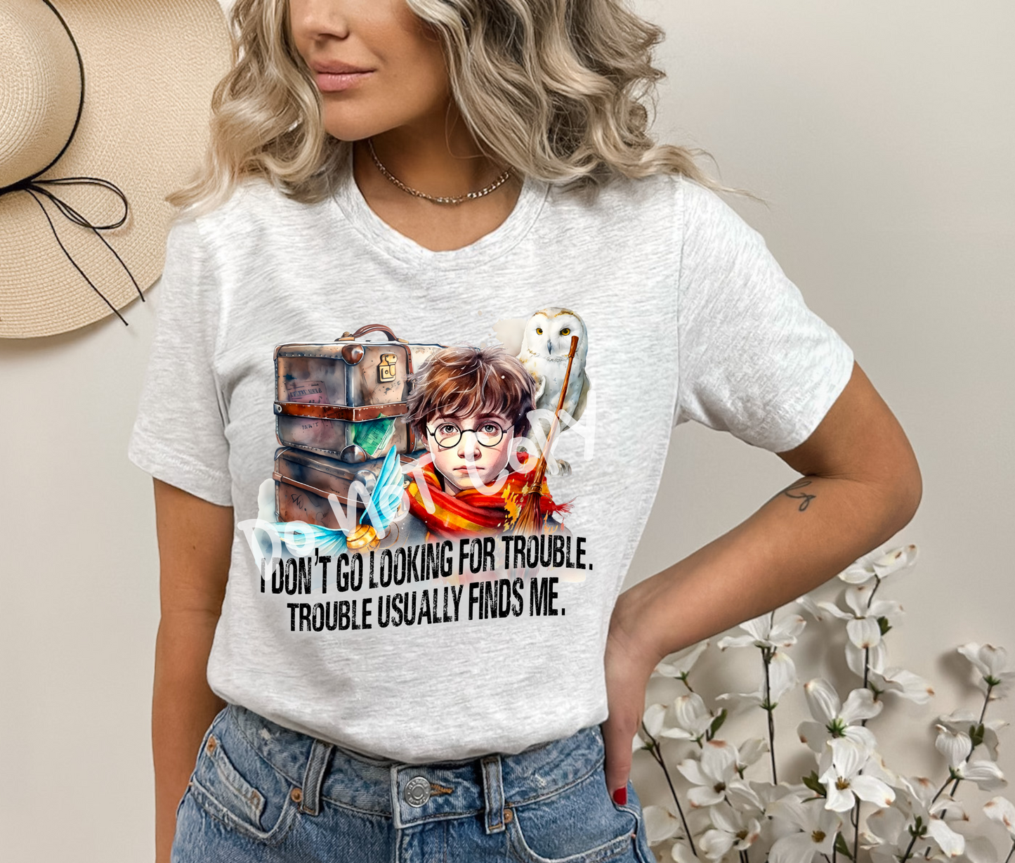 TROUBLE USUSALLY FINDS ME TEE