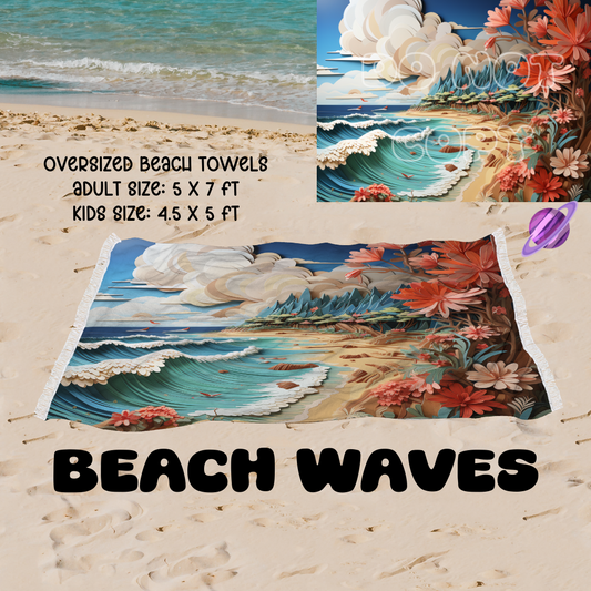 BEACH WAVES -OVERSIZED BEACH TOWEL