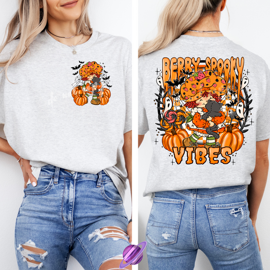 Berry Spooky Pocket Print Tee