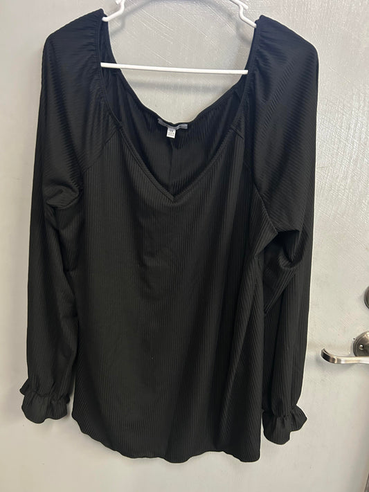 Black ruffles shirt