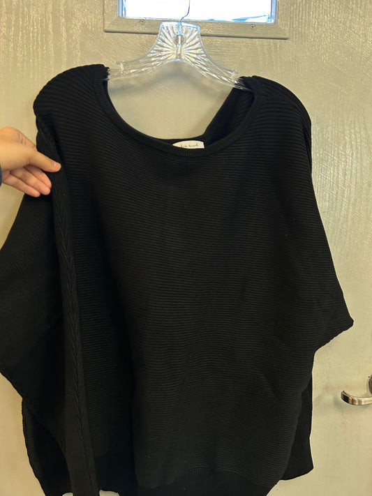 Black sweater wide neck