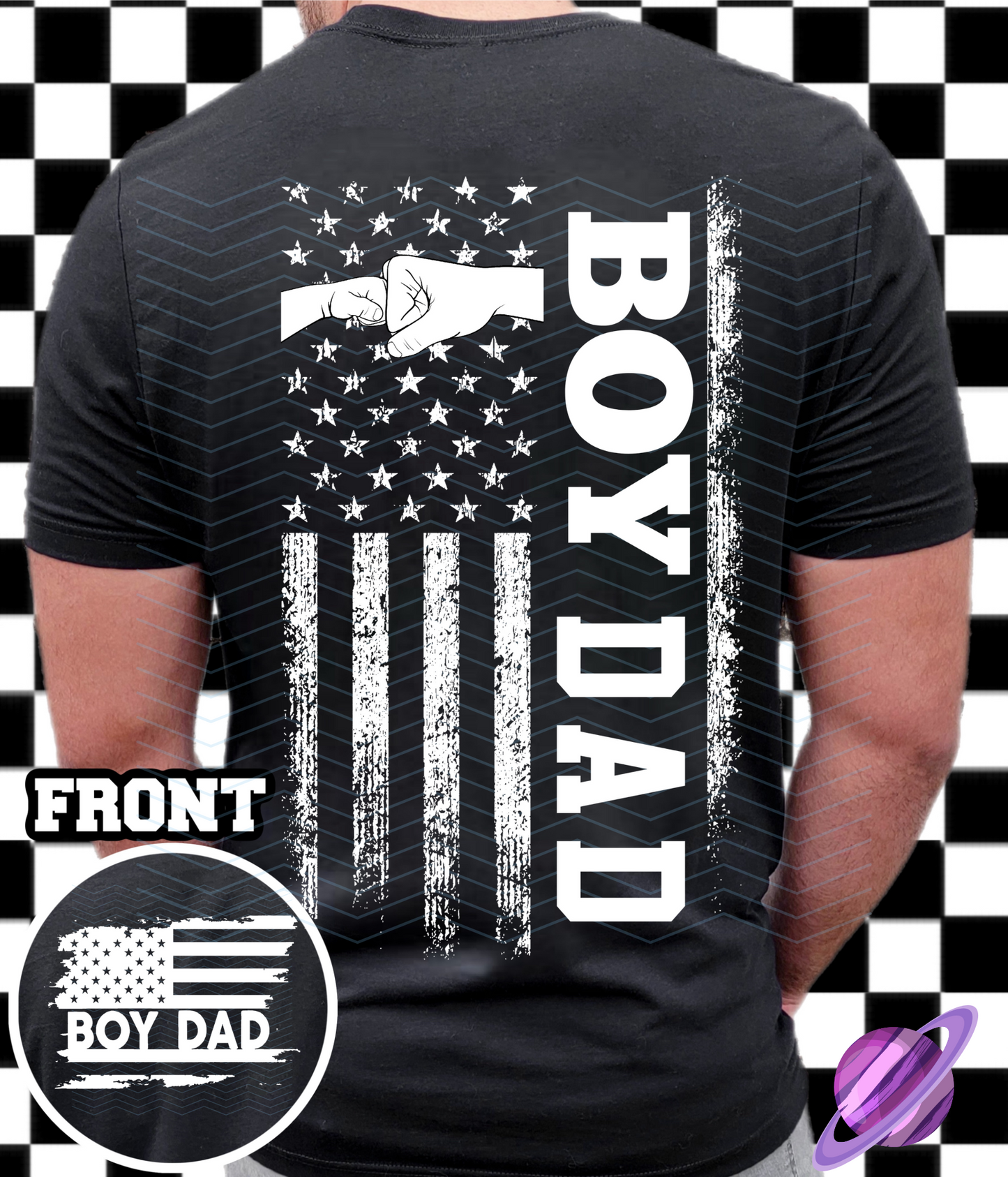BOY DAD- DOUBLE SIDED TEE
