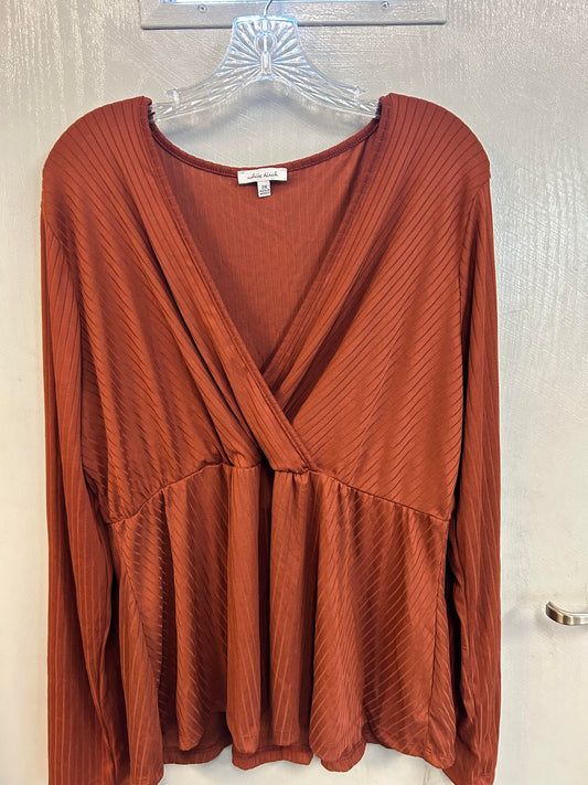 Orange V-neck