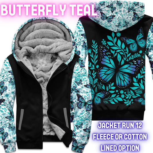 JACKET RUN 12-BUTTERFLY TEAL-PREORDER CLOSING 8/18